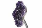 Amethyst Geode With Metal Stand - Uruguay #306943-3